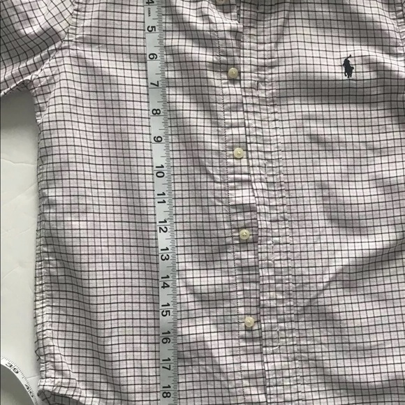 Ralph Lauren Boys Plaid Shirt, Pink, Size 6 - Picture 8 of 11